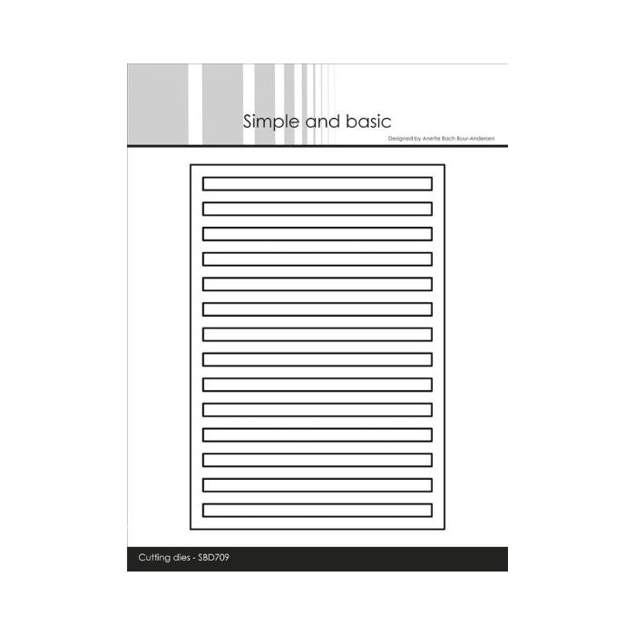Simple and Basic dies "A6 Rectangle - Horizontal striped panel" SBD709