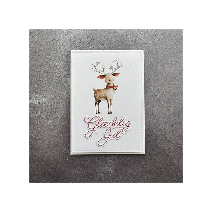 Simple and Basic Press Plate + Dies “God jul / Glædelig Jul" SBH040