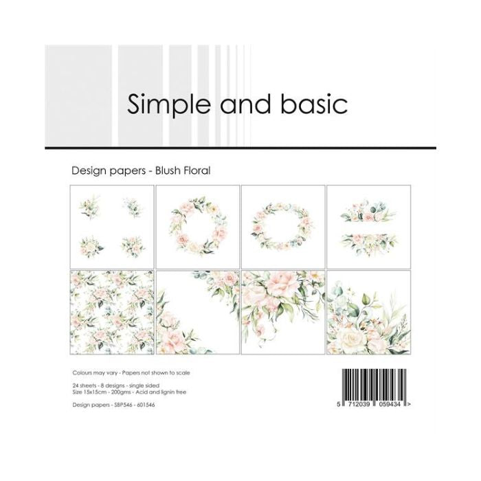 Simple and Basic Design Papers "Blush Floral" SBP546