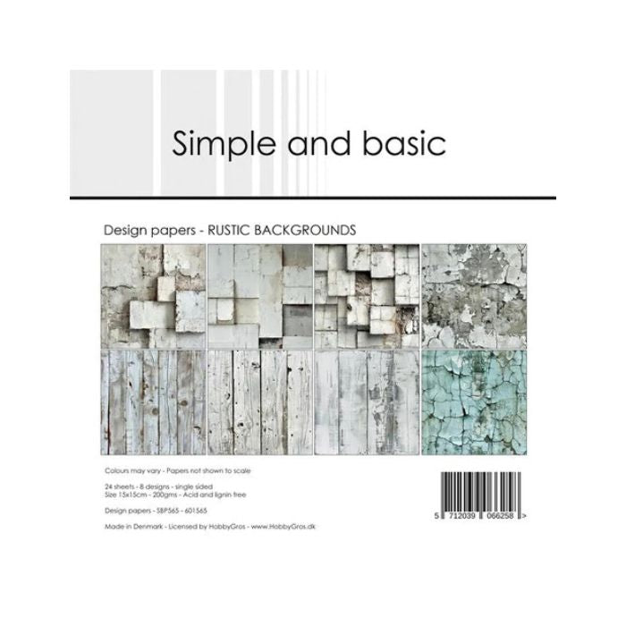 Simple and Basic Design Papers "RUSTIC BACKGROUNDS" SBP565