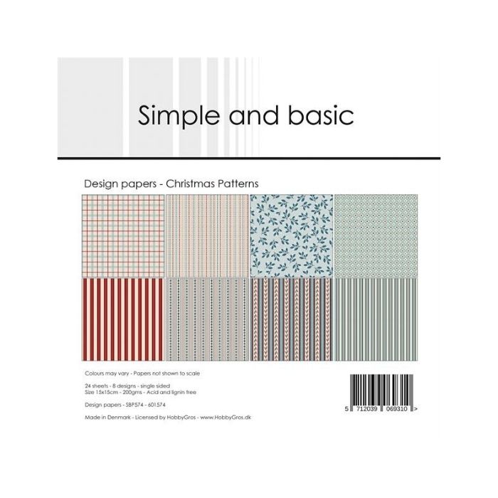 Simple and Basic Design Papers "Christmas Patterns" SBP574