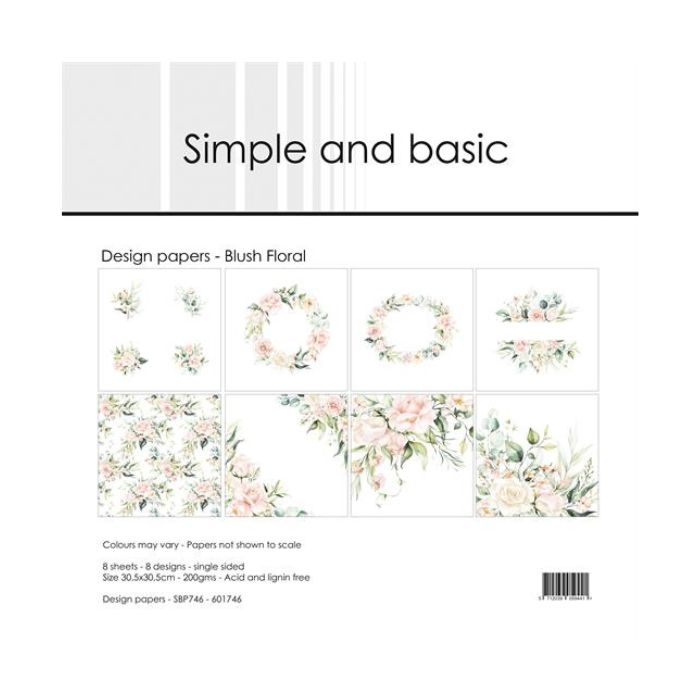 Simple and Basic Design Papers "Blush Floral" SBP746