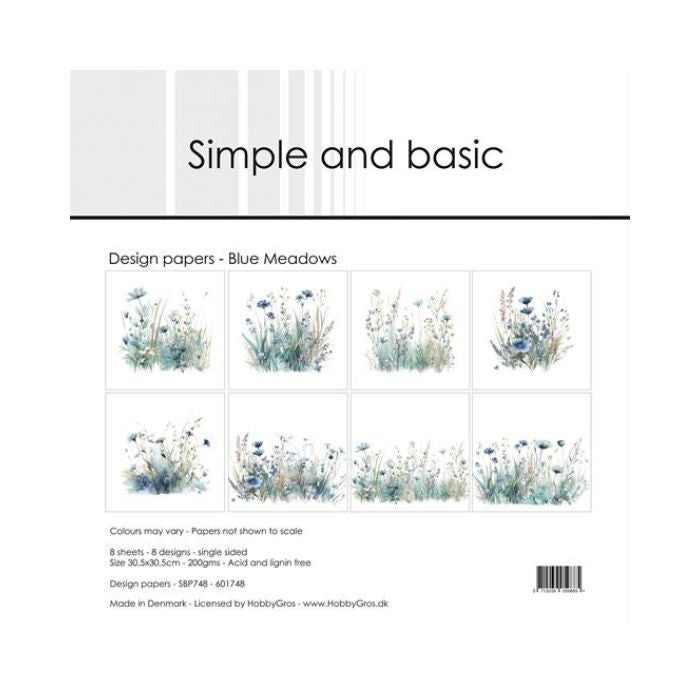 Simple and Basic Design Papers "Blue Meadows" SBP748