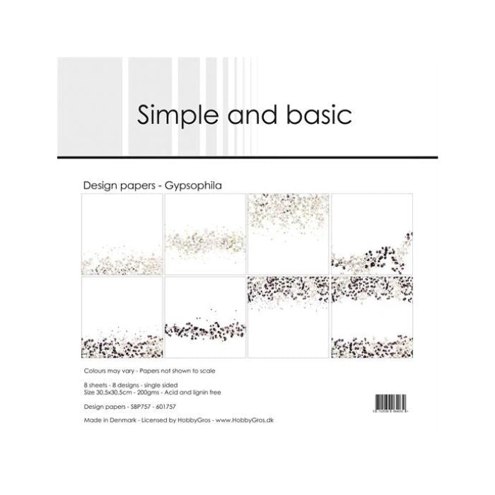 Simple and Basic Design Papers "Gypsophila" SBP757