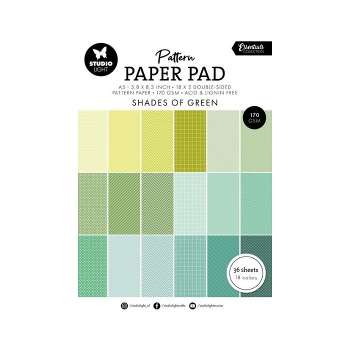 Studio Light Pattern paper pad "Shades of green" SL-ES-PPP164