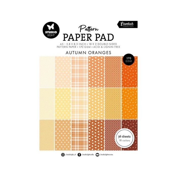 Studio Light Pattern paper pad "Shades of orange" SL-ES-PPP234