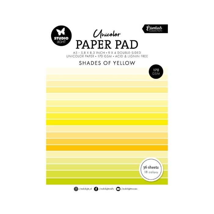 Studio Light Paper Pad "Shades of yellow"