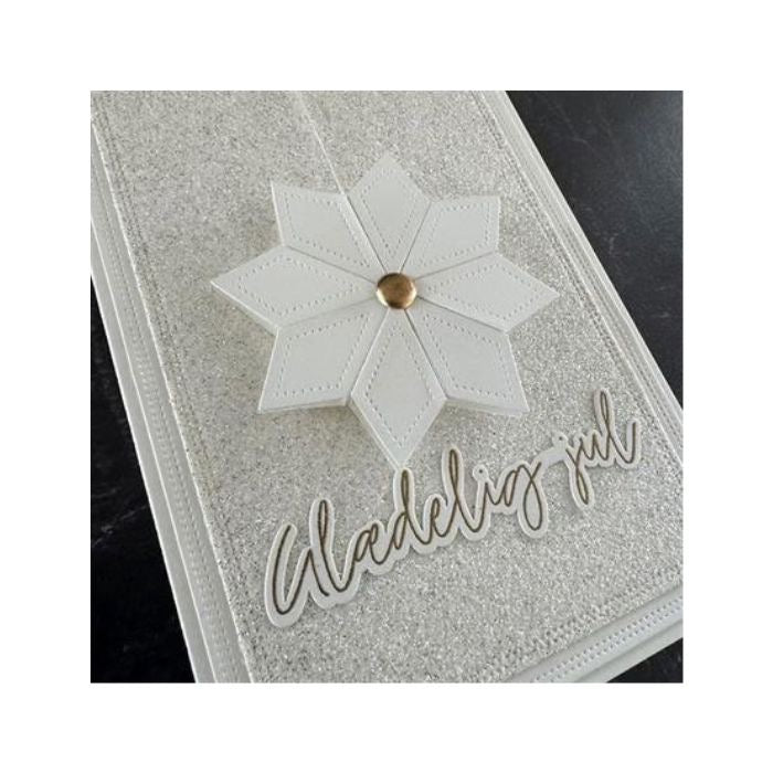 Simple and basic Clearstamp + Dies "Glædelig jul" SBC186