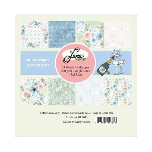 By Lene Paperpad 15x15 “Romantic Blues" BLP043