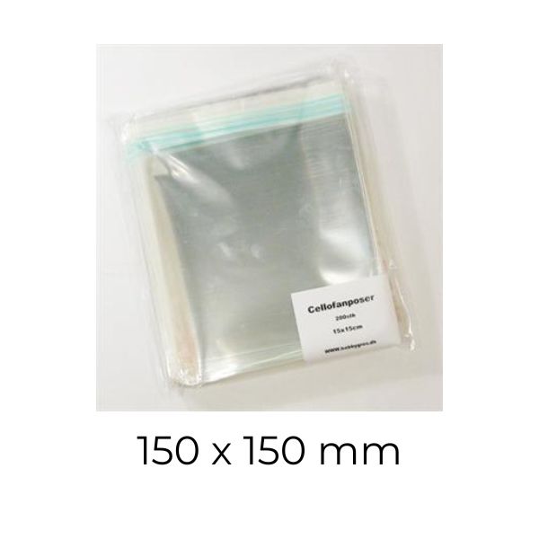 Cellofanposer 150x150mm + 30mm 100 stk