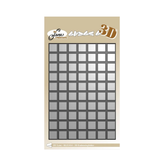 By Lene 3D Embossingfolder "Squares" BLE1014