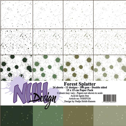 NHH Paperpad 15x15 cm "Forest Splatter" NHHP326