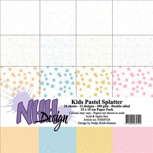 NHH Paperpad 15x15 cm "Kids Pastel Splatter" NHHP328
