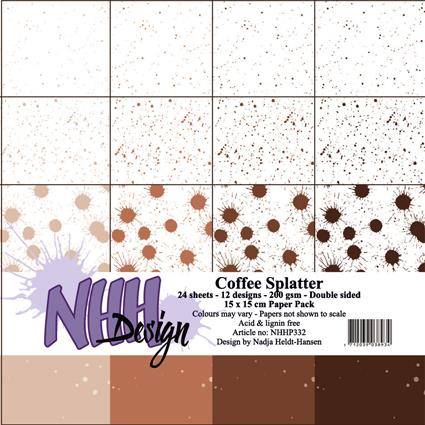 NHH Paperpad 15x15 cm "Coffee Splatter" NHHP332