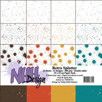 NHH Paperpad 15x15 cm "Retro Splatter" NHHP333
