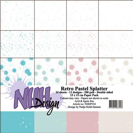 NHH Paperpad 15x15 cm "Retro Pastel Splatter" NHHP334