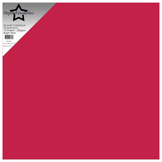 Paper Favourites Smooth Cardstock "Bright Red" PFSS505