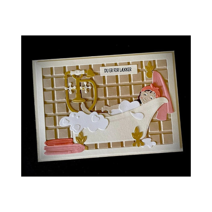 By Lene 3D Embossingfolder "Squares" BLE1014