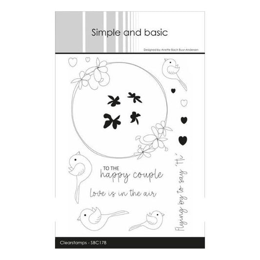 Simple and basic Clearstamp "Love is in the air" SBC178