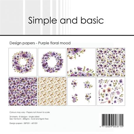 Simple and Basic Design Papers "Purple floral mood" SBP531