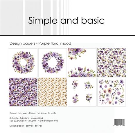 Simple and Basic Design Papers "Purple floral mood" SBP731