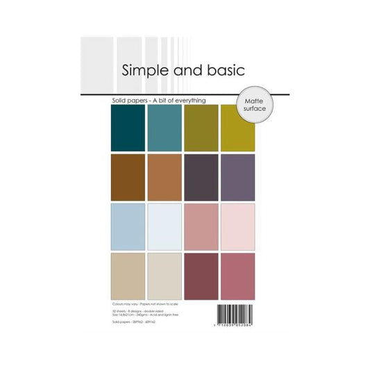 Simple and Basic Design Solid Papers "A bit of everything" SBP962