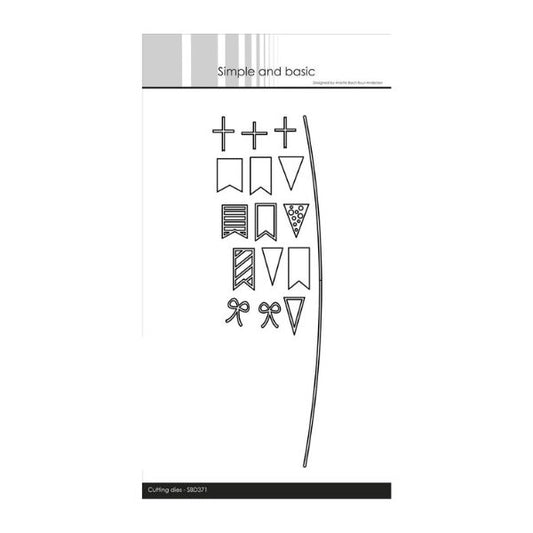 Simple and Basic die "Flags on a rope" SBD371