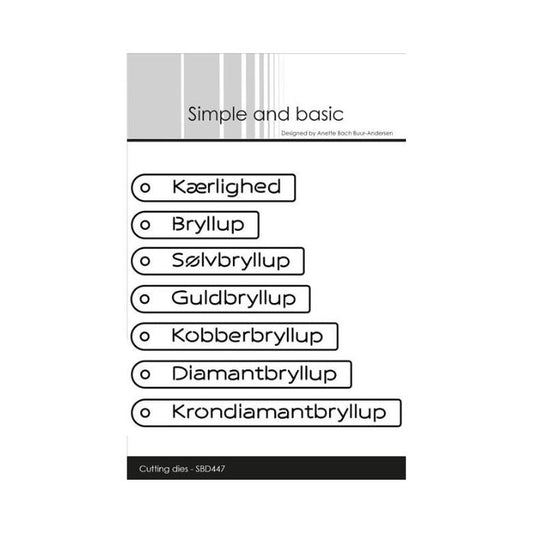 Simple and Basic die "Danish Tag Texts" SBD447