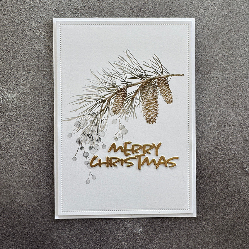 Simple and Basic die "Merry Christmas / Happy new year" SBD576