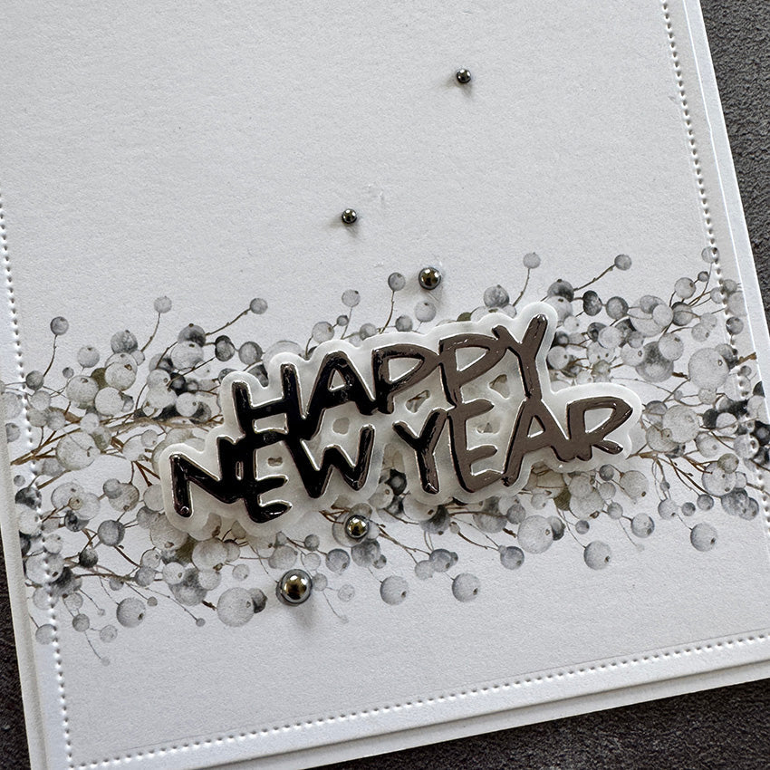 Simple and Basic die "Merry Christmas / Happy new year" SBD576