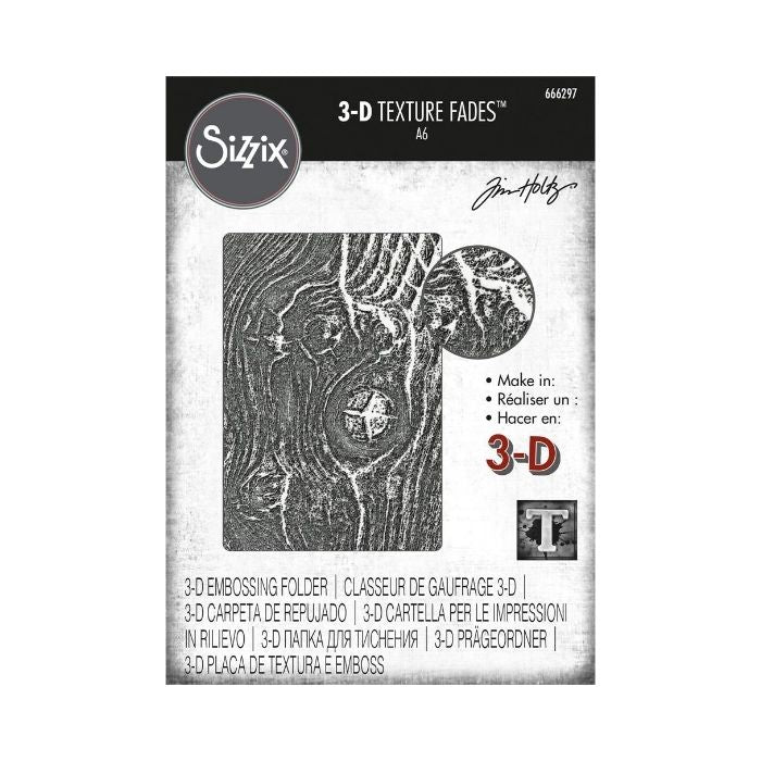 Sizzix/Tim Holtz 3D Embossingfolder "Woodgrain"