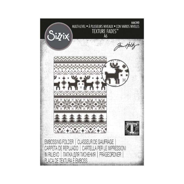 Sizzix/Tim Holtz Embossingfolder "Holiday Knit"