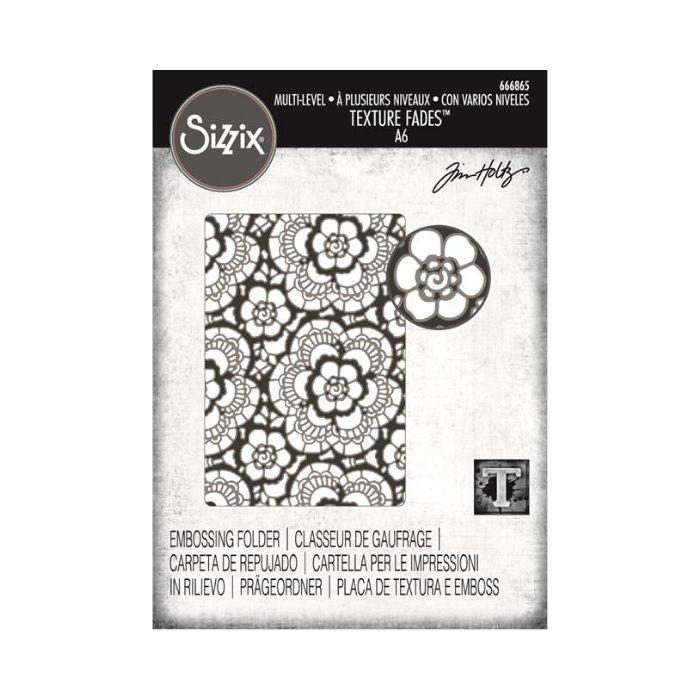 Sizzix/Tim Holtz Embossing Folder "Vault - Lace"