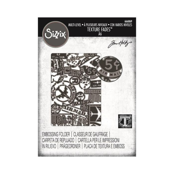 Sizzix/Tim Holtz Embossing Folder "Vault - Airmail"