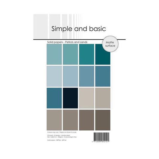 Simple and Basic Design Solid Papers "Petrols and sands" SBP966