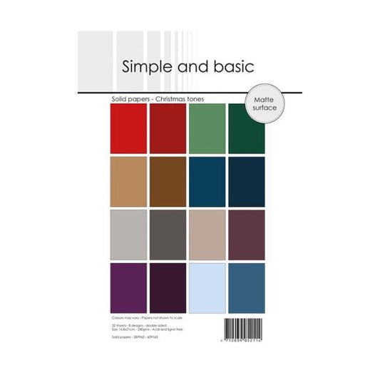 Simple and Basic Design Solid Papers "Christmas tones" SBP965