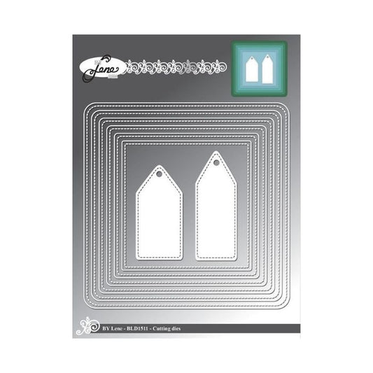 By Lene dies "Square Frame w/Tags" BLD1511