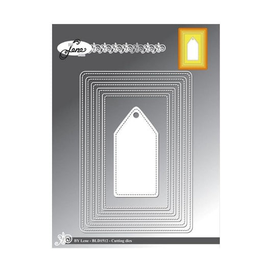 By Lene dies "Rectangle Frame w/Tag" BLD1512