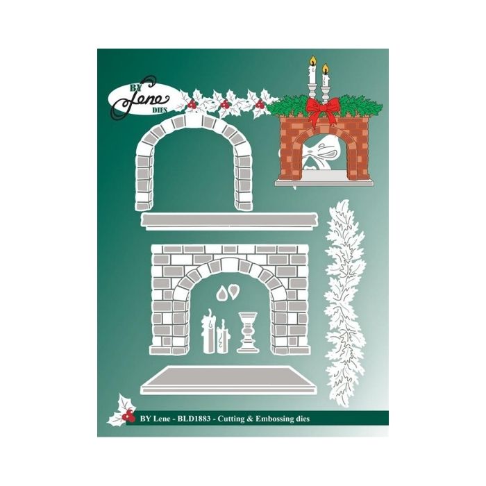 By Lene dies "Christmas Fireplace" BLD1883