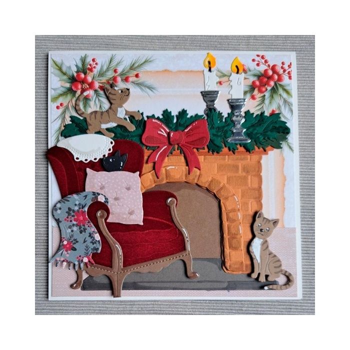 By Lene dies "Christmas Fireplace" BLD1883
