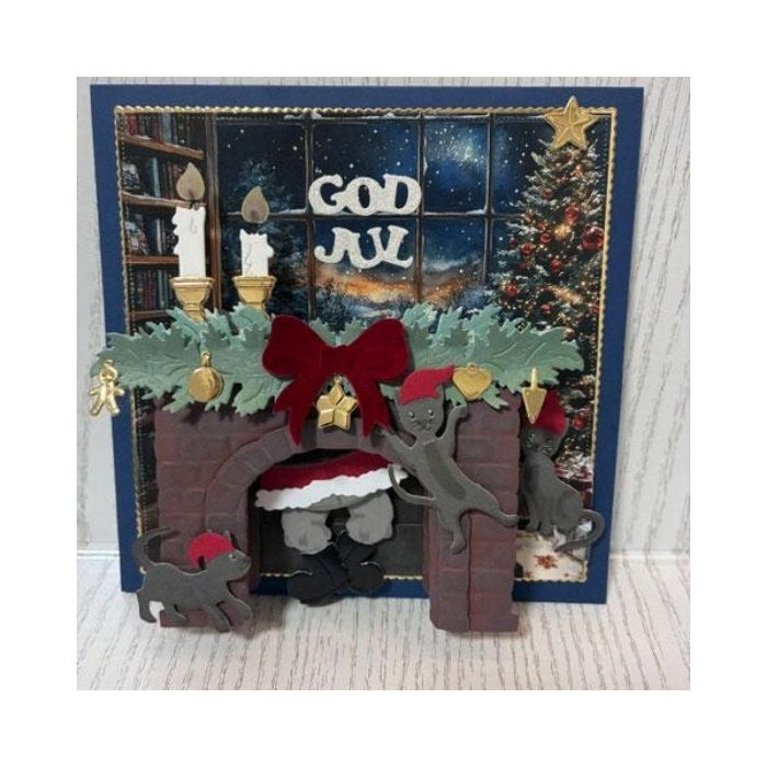 By Lene dies "Christmas Fireplace" BLD1883
