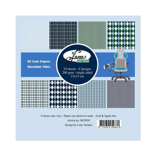 By Lene Paperpad 15x15 "Masculin Vibes" BLP059