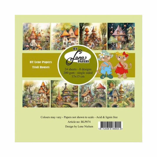 By Lene Paperpad 15x15 "Troll Houses" BLP074