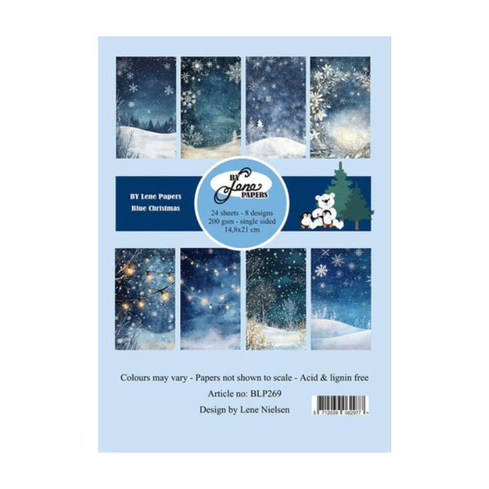 By Lene Paperpad 14,85x21cm "Blue Christmas" BLP269