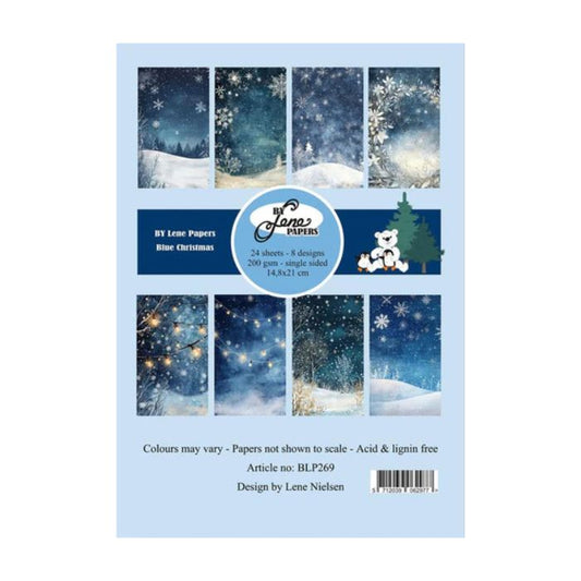 By Lene Paperpad 14,85x21cm "Blue Christmas" BLP269