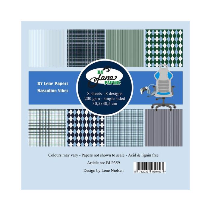 By Lene Paperpad 30x30 "Masculin Vibes" BLP359
