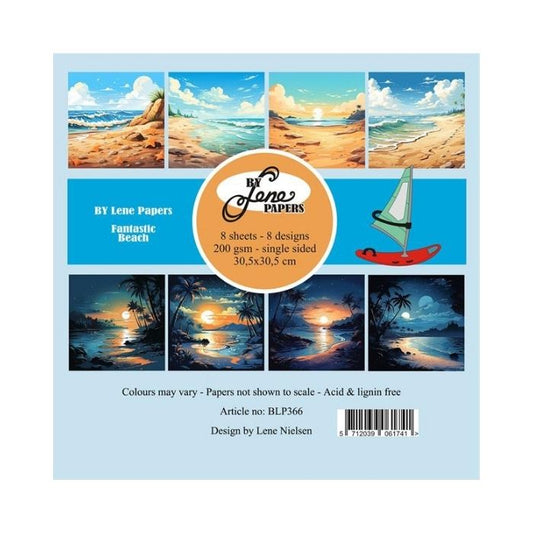 By Lene Paperpad 30x30 "Fantastic Beach" BLP366