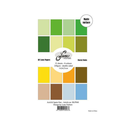 By Lene Paperpad "Solid Colours - Forest Notes" BLP968