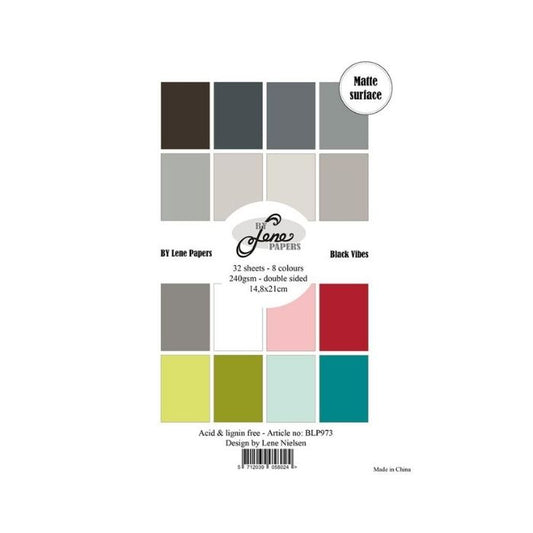 By Lene Paperpad "Solid Colours - Black Vibes" BLP973