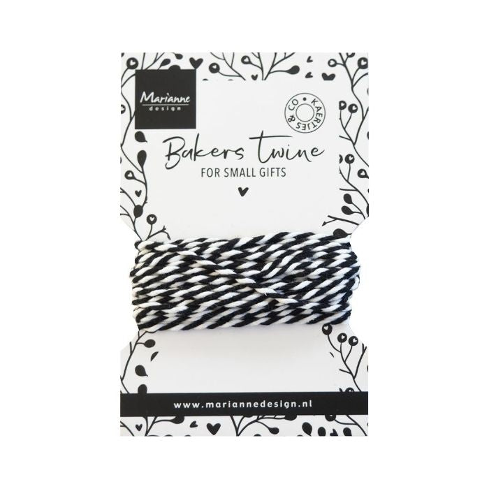 Marianne Design Bakers twine - black/white CA3212